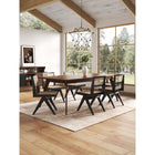 Manhattan Comfort - Lot de 2 chaises de salle à manger Hamlet 44,8 cm style industriel chic - noir et cannage naturel-Canne naturelle fine fabriquée à partir de véritable rotin en bois