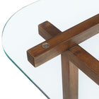 Modway - Isby 35 pouces Verre trempé Table basse - Noyer-7