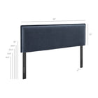 Modway - Camille Mélange de lin rembourré Tête de lit King Size - Denim-Housse amovible
