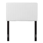 Modway - Keira Imitation cuir Tête de lit jumelée, Blanc-Surface facile à nettoyer