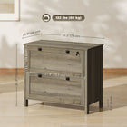 HOMCOM - Armoire latérale pour dossiers pour bureau à domicile - gris-Rails en alliage à trois sections pour une utilisation fluide 