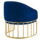 Modway - Legacy Performance Velvet Fauteuil - Marine-Glissements au pied sans marquer