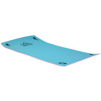 HOMCOM - Tapis flottant - 10 pi x 5 pi - bleu/rose-Le tapis flottant offre beaucoup de plaisir sur l'eau avec votre famille et vos amis
