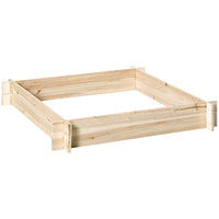 Outsunny - Jardin surélevé sans vis 39 po x 39 po-Fabriqué en bois massif pour un bon soutien et une grande solidité 