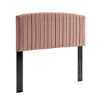 Modway - Rebecca Performance Velvet Tête de lit complète / Queen, Rose poussiéreuse-Tête de lit Glam Deco