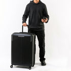 Air Canada - Palma Valise Rigide Pivotante de 28 po - Noir-Poignée de chariot rétractable verrouillable à bouton-poussoir