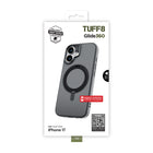 TUFF8 - Étui Glide360 Mag Noir Fumé iPhone 17-Conception innovante : un design résistant aux rayures activé par la chaleur et une couche antichoc permettent une résilience accrue