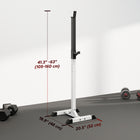 Soozier - Support De Squat Stable Et Réglable-12 niveaux réglables sur le tube   la hauteur peut être ajustée entre 41,3 po et 63 po (105-160 cm)  