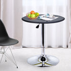 HOMCOM - Table de bar ronde, montage facile pour bar à domicile, petite salle à manger - noir-La table peut supporter jusqu'à 110 lb 