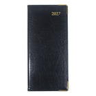 Brownline - 2027 agenda de poche hebdomadaire Executive avec reliure cousue – 6 7/8 po x 3 3/16 po – couleurs assorties – trilingue-Reliure cousue avec couverture ridige en cuire contrecollé Aristo