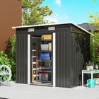 Outsunny - Remise de jardin extérieure, avec portes verrouillables, noir-Protège les affaires contre les nuisibles, le soleil, la pluie et la neige 
