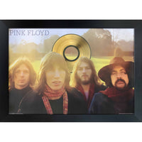 Frameworth - Pink Floyd impression coucher de soleil avec LP or - impression encadree - 38,5 po l x 27,5 po H-Presente une illustration coucher de soleil de Pink Floyd associee a un authentique disque LP or honorant la legendaire discographie a plusieurs millions d'exemplaires du groupe