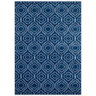 Modway - Frame Treillis marocain de transition Tapis de 5 pi l x 8 pi L - Bleu marocain et bleu clair-Tapis de transition marocain en treillis