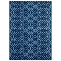 Modway - Frame Treillis marocain de transition Tapis de 5 pi l x 8 pi L - Bleu marocain et bleu clair-Tapis de transition marocain en treillis