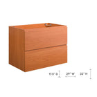 Modway - Scenic Fixation murale de 30" Armoire de toilette de salle de bain (lavabo non inclus) - Noyer cerisier-Tiroirs à extension complète