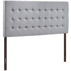 Modway - Tinble Tissu rembourré Tête de lit Queen, Gris ciel-Tête de lit élégamment touffée à boutons