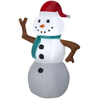 GEMMY - Bonhomme de neige gonflable de Noël - 107 cm-S'illumine grâce à une ampoule LED économe en énergie