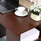 HOMCOM - Bureau d'ordinateur avec rangement - 47,25 po L x 19,25 po l x 28,25 po H - noyer-Assemblage facile requis 