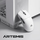 Cybeart - Artemis Souris sans fil ultra-légère tri-mode - Blanc-Micro-switches Kailh certifiés 80 millions de clics, offrant un ressenti net et tactile et une durabilité longue durée