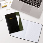 Cambridge - Carnet à poche avant - 8" x 6" - Vert-Ruban-marqueur 