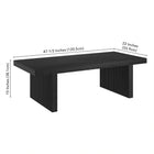 Hudson&Canal - Table basse rectangulaire Soren (48 po de largeur) - Grain noir-9