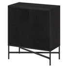 Hudson&Canal - Meuble d'appoint Brighton 28 po de largeur - Grain noir-La capacité de poids supérieure est de 50 lb, l'étagère du milieu peut supporter 40 lb, tandis que l'étagère inférieure peut supporter 50 lb