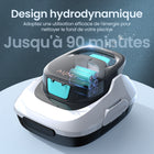 Aiper - Scuba 800 Nettoyeur robotisé sans fil pour piscine - Aspirateur automatique pour piscines hors sol plates - 860 pieds carrés-Vidange rapide de l'eau pour une récupération facile