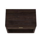 Manhattan Comfort - Ensemble de 2 tables de chevet modernes Evelyn 32" à 1 tiroir - Marron-20 po L x 32 po l x 24 po H