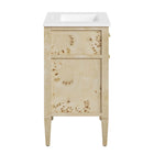 Modway - Elysian 30" Vanette de salle de bain - Burl blanc-Construction en bois de manguier
