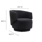 Modway - Celestia Tissu Boucle Chaise pivotante - Noir-Tissu boucle Tissu Rembourrage