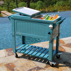 Permasteel - Glacière de patio style mobilier 80 pintes - Sarcelle-Ouvre-bouteille et récupérateur de capsules