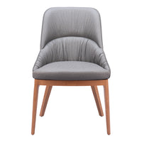 Zuo - Ayr Chaise de salle à manger - Gris ardoise - Ensemble de 2-Polyester doux et chaleureux
