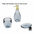 Umbra DROPLET - Pompe à savon acrylique bleu, 280ml-Dimensions : 3,25 po L x 3,25 po P x 8 po H