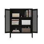 Manhattan Comfort - Amelia 31,5 po Buffet Moderne d’Appoint - Noir-Garantie limitée du fabricant de 30 jours