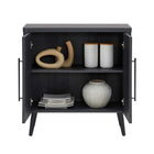 Manhattan Comfort - Jodie 31,1 po Buffet d’Appoint Style Mid-Century Modern - Gris Charbon-15,7 po L x 31,1 po l x 32 po H