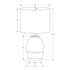 Monarch Specialties - Luminaire - 16 po H Lampe De Table - Résine Crème - Abat-Jour Beige - Contemporain-Fabriquée avec des matériaux de haute qualité, cette lampe décorative est assortie d'une garantie limitée de 2 ans contre tout défaut, pour votre tranquillité d'esprit