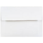 JAM Paper Enveloppes format livret à rabat droit gommé, 4 3/8 x 5 3/4 po, blanches, 250 par paquet-Blanc