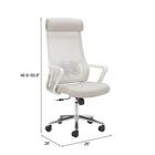 Zuo - Jett High Back Chaise de bureau - Gris pâle-8