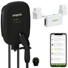 Emporia - Chargeur de véhicule électrique Classic niveau 2 40 A avec prise NEMA J1772 et ensemble de gestion de charge biphasée Vue 3 - Noir-Conçue pour installation intérieure et extérieure avec boîtier étanche nema type 4 offrant protection contre conditions environnementales, peut être admissible à rabais locaux selon la région