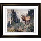Wind River Bugler par Carl Rungius - Impression encadree - 34" x 30"-Impression d'art de haute qualité avec passe-partout et encadrement professionnel
