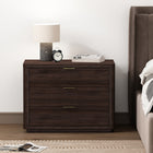 Manhattan Comfort - Table de nuit moderne Evelyn 32" à 3 tiroirs - Marron-Comprend 3 tiroirs à extension totale