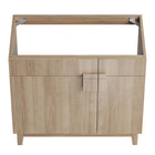 Modway - Miles 36" Armoire de toilette de salle de bain (lavabo non inclus) - Chêne-Pattes en caoutchouc effilées