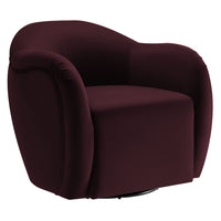 Modway - Compose Performance Velvet Fauteuil pivotant - Mûrier-Velours de performance résistant aux taches