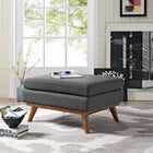 Modway - Engage Tissu rembourré Ottoman - Gris-Modernisme du milieu du siècle
