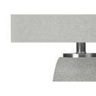 Monarch Specialties - Luminaire - 25 po H Lampe De Table - Céramique Gris - Abat-Jour Gris - Moderne-Dimensions assemblées : 14 po L x 14 po L x 25 po H. base : 6,5 po L x 6,5 po L x 14,25 po H. abat-jour: 14 po L x 14 po L x 10 po H