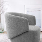 Modway - Celestia Tissu Boucle Chaise pivotante - Gris clair-Rembourrage en mousse dense
