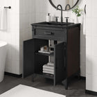 Modway - Steamforge 24" Vanette de salle de bain - Noir noir-Bassin d’évier en céramique