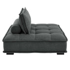 Modway - Saunter Touffe Tissu Chaise sans accoudoir - Gris-Système de soutien à ressort sinueux