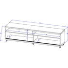 Manhattan Comfort - Meuble TV moderne Utopia 70,47 po - Finition blanc mat-Espace de rangement généreux avec orifices pour la gestion des câbles