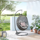 Modway - Encase Terrasse extérieure Rotin Chaise à balançoire - Gris gris-Tissage en rotin synthétique